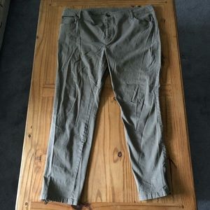 MS Mode Chino Pants hunter Green with Ankle Zipper